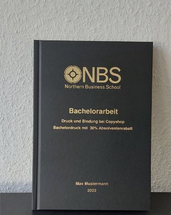 Bachelorarbeit in Hamburg für die NBS als Hardcover drucken und binden lassen